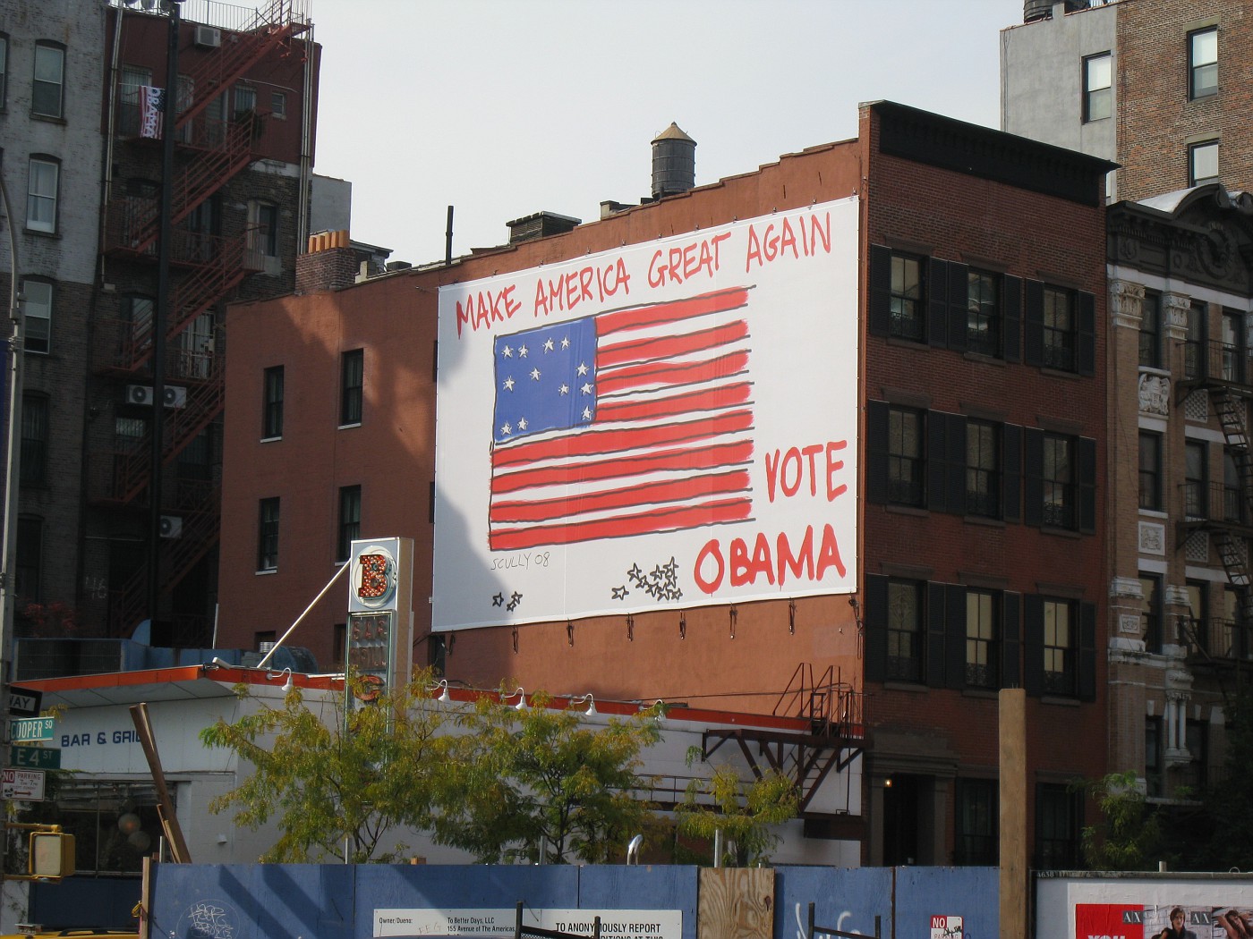 Billboard in the East Village