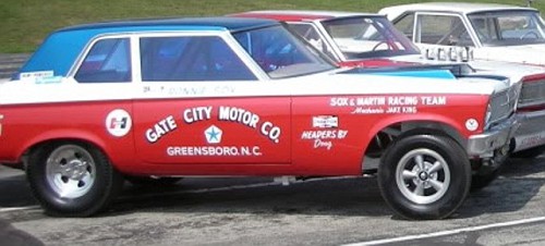 Fred Cady 446 Gate City Motor Co 65 Plymouth-Ronnie Sox Drag decal