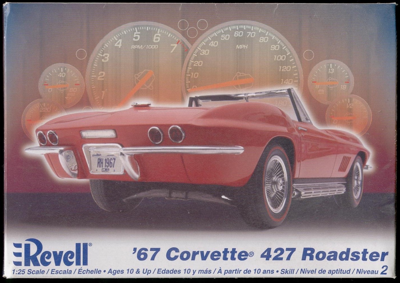Revell Monogram '67 Corvette 427 Roadster Model Kit 2968 for sale online 