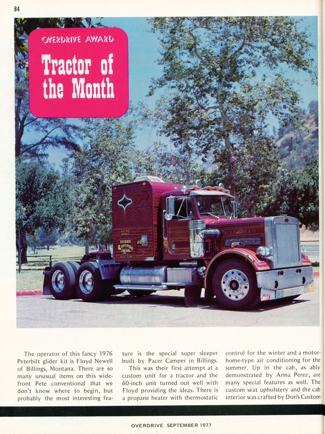Photo: September 1977 Tractor of the Month a | 09 Overdrive Magazine ...