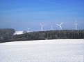 Winterlandschaft und Windenergie
