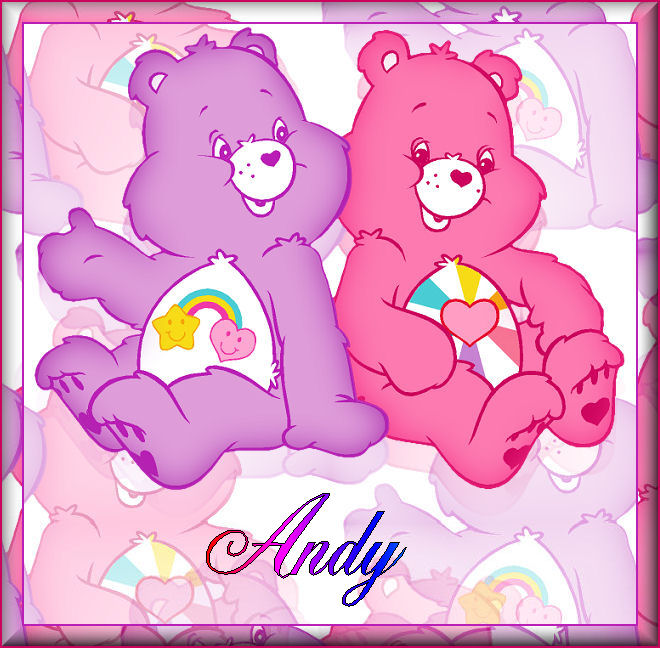 Photo: Pink & Purple Care BearsAndy Pink & Purple Care Bears album ...
